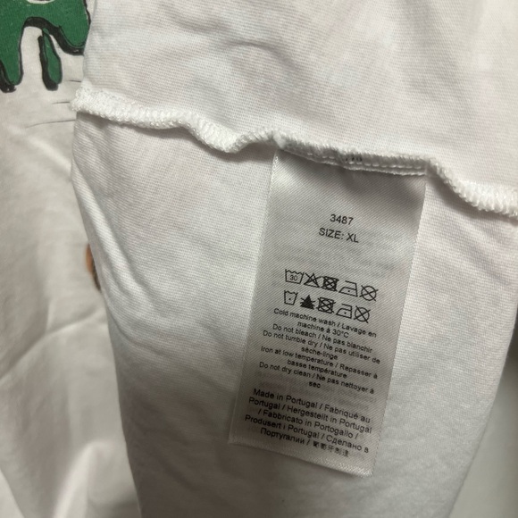 Ganni White Tee with Bunny and Green Logo - Picture 3 of 4